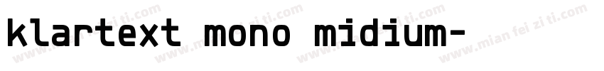 klartext mono midium字体转换